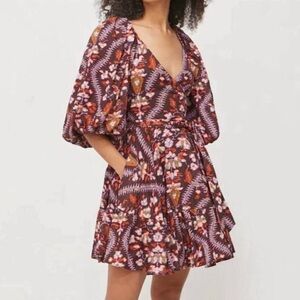 open lace back dress Rhode Resort Vivienne Ella Ruffle Mini Dress main image 1